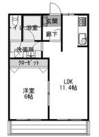 群馬県前橋市西片貝町5(マンション)の賃貸物件の間取り