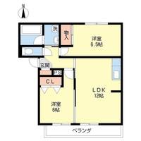 滋賀県彦根市川瀬馬場町(アパート)の賃貸物件の間取り