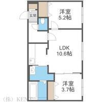 Halenix札幌医大前の間取り