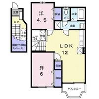 広島県福山市瀬戸町大字地頭分(アパート)の賃貸物件の間取り