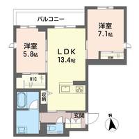東京都足立区梅田6(マンション)の賃貸物件の間取り