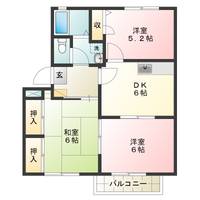 徳島県小松島市横須町(アパート)の賃貸物件の間取り