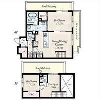 東京都新宿区北新宿1(マンション)の賃貸物件の間取り