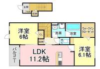 福岡県直方市大字感田(アパート)の賃貸物件の間取り