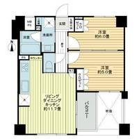 京都府京都市下京区綾西洞院町(マンション)の賃貸物件の間取り