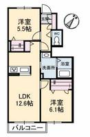 プロヌーブ平井 A棟の間取り