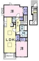 茨城県つくば市高野台2(アパート)の賃貸物件の間取り
