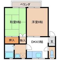 大東コーポ B棟の間取り