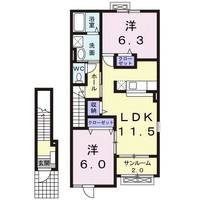 シエルエトワレ Aの間取り