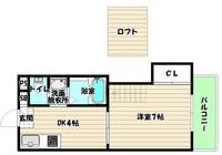 大阪府大阪市淀川区木川東1(マンション)の賃貸物件の間取り