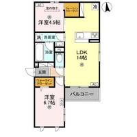 大阪府大阪市旭区高殿1(アパート)の賃貸物件の間取り