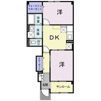 兵庫県豊岡市九日市上町(アパート)の賃貸物件の間取り