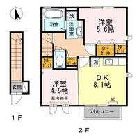 兵庫県三木市緑が丘町西4(アパート)の賃貸物件の間取り