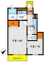 東京都立川市柴崎町1(アパート)の賃貸物件の間取り