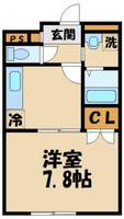 東京都八王子市堀之内(アパート)の賃貸物件の間取り