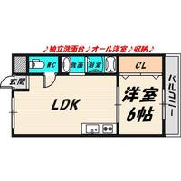 大阪府大阪市鶴見区鶴見4(マンション)の賃貸物件の間取り