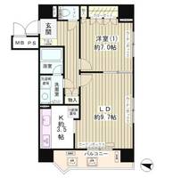 東京都中央区日本橋浜町2(マンション)の賃貸物件の間取り