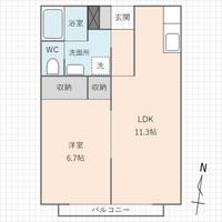 ベルリード保久田Aの間取り