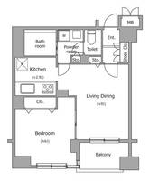 東京都目黒区中根1(マンション)の賃貸物件の間取り
