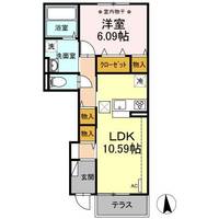 神奈川県小田原市久野(アパート)の賃貸物件の間取り