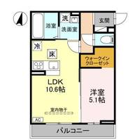 埼玉県越谷市南越谷5(アパート)の賃貸物件の間取り