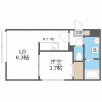 エル・ジェム月寒東の間取り