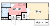 兵庫県西宮市甲子園口3(マンション)の賃貸物件の間取り