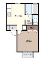 宮城県仙台市泉区みずほ台(アパート)の賃貸物件の間取り