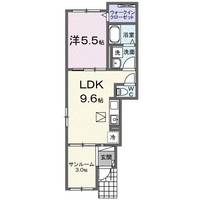 大阪府松原市小川4(アパート)の賃貸物件の間取り