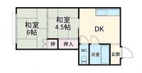 第一昭和荘 B棟の間取り