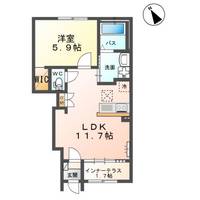 福島県本宮市高木字北ノ脇(アパート)の賃貸物件の間取り