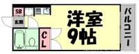 大阪府泉佐野市俵屋(マンション)の賃貸物件の間取り
