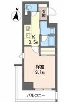 大阪府大阪市北区本庄西2(マンション)の賃貸物件の間取り