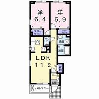 徳島県徳島市国府町府中(アパート)の賃貸物件の間取り