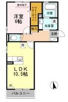 岡山県倉敷市笹沖(アパート)の賃貸物件の間取り