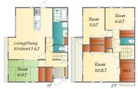 広島県広島市西区井口台2(一戸建)の賃貸物件の間取り