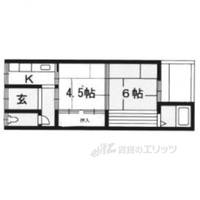 京都府京都市右京区西院松井町(一戸建)の賃貸物件の間取り