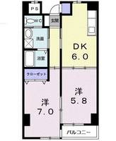 福島県福島市上浜町(マンション)の賃貸物件の間取り
