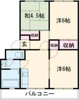 兵庫県加古郡播磨町北本荘1(マンション)の賃貸物件の間取り