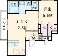 メゾンイセモトNo.1の間取り