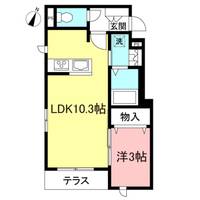 東京都渋谷区本町2(マンション)の賃貸物件の間取り