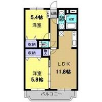 栃木県宇都宮市川田町(マンション)の賃貸物件の間取り