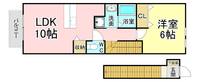 福岡県北九州市小倉南区徳力新町1(アパート)の賃貸物件の間取り