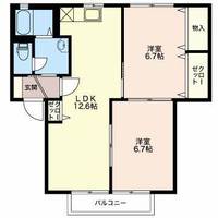 新潟県長岡市川崎5(アパート)の賃貸物件の間取り