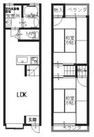 大阪府枚方市船橋本町2(一戸建)の賃貸物件の間取り