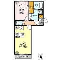 埼玉県越谷市レイクタウン6(アパート)の賃貸物件の間取り