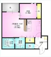 埼玉県さいたま市見沼区東大宮7(アパート)の賃貸物件の間取り