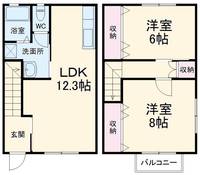 静岡県浜松市中央区和田町(一戸建)の賃貸物件の間取り