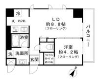 東京都目黒区平町1(マンション)の賃貸物件の間取り