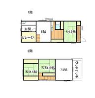 静岡県沼津市三園町(一戸建)の賃貸物件の間取り